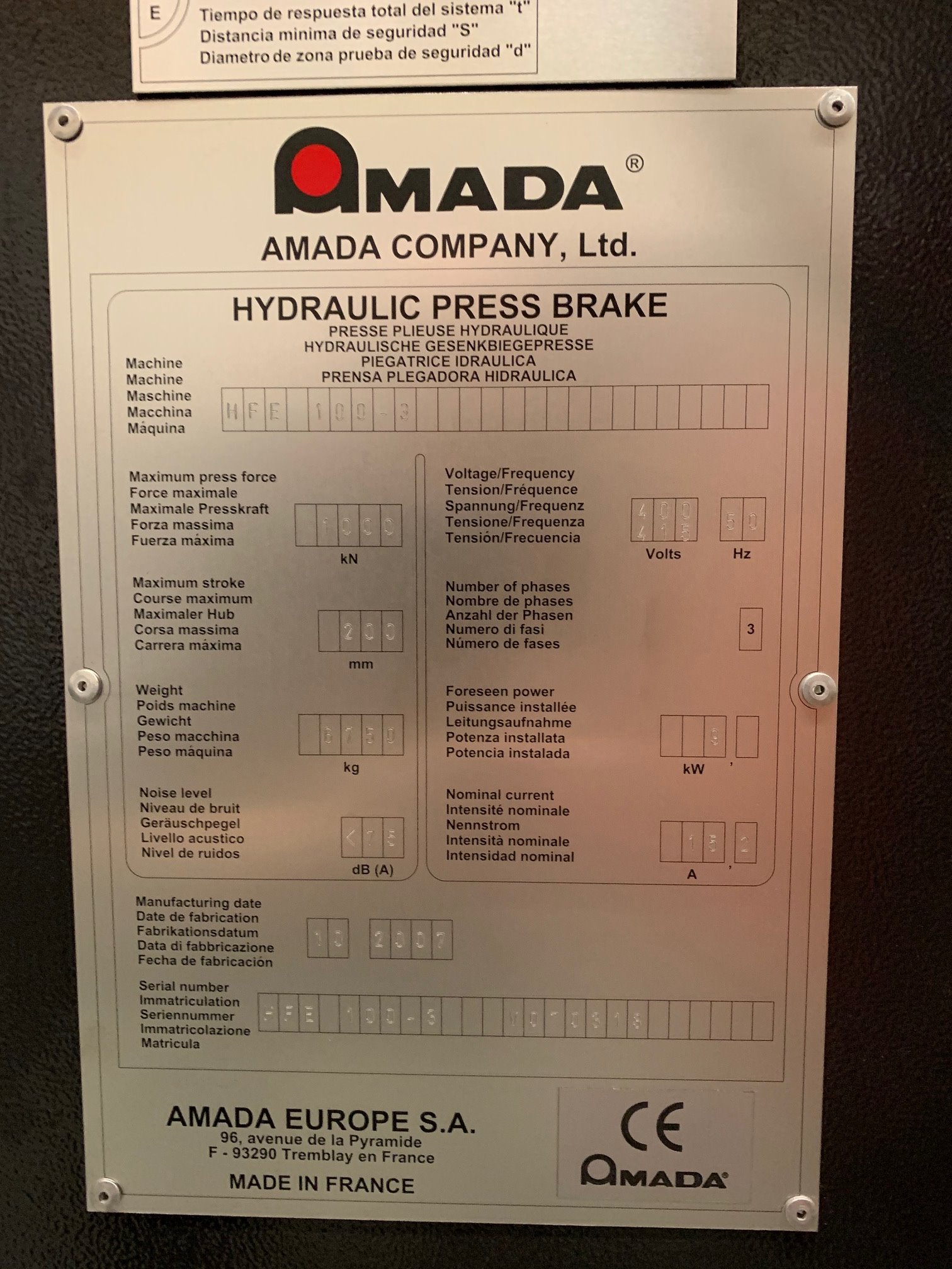 AMADA STYLE PRESS BRAKE TOOLING STOCK N0 01890 - Image 10
