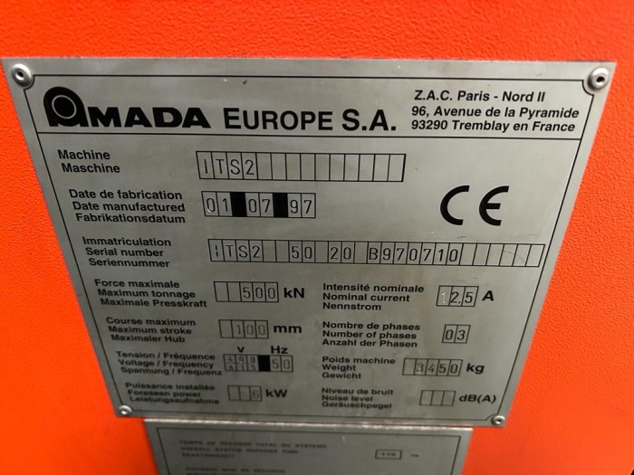 AMADA ITS2 50 20 STOCK NO.01871 - Image 2