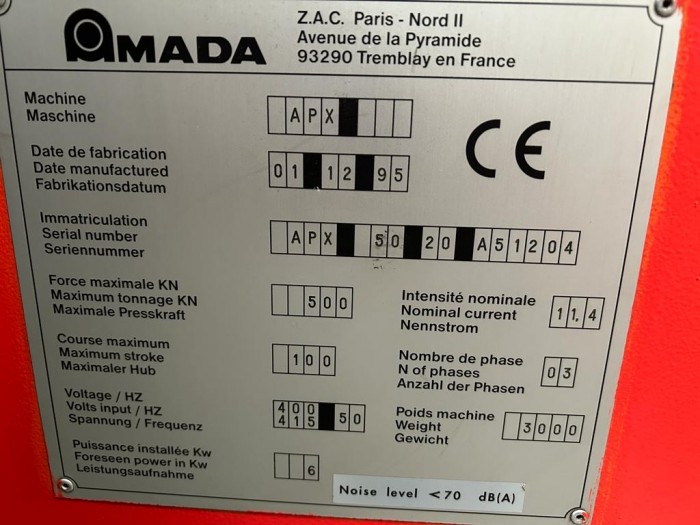 APX 50-20 STOCK NO. 01919 - Image 2