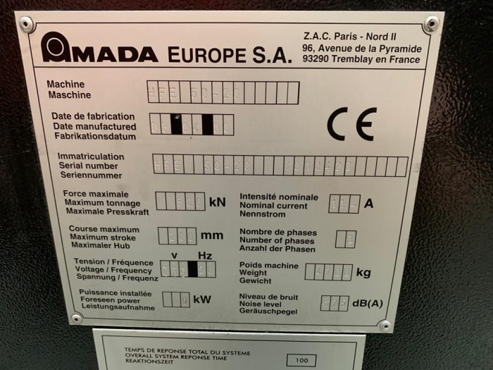 AMADA HFE 50-20 STOCK NO 01932 - Image 3